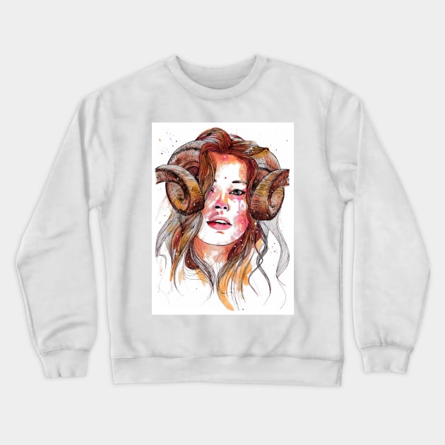 Aries Crewneck Sweatshirt by Liza's Brushes